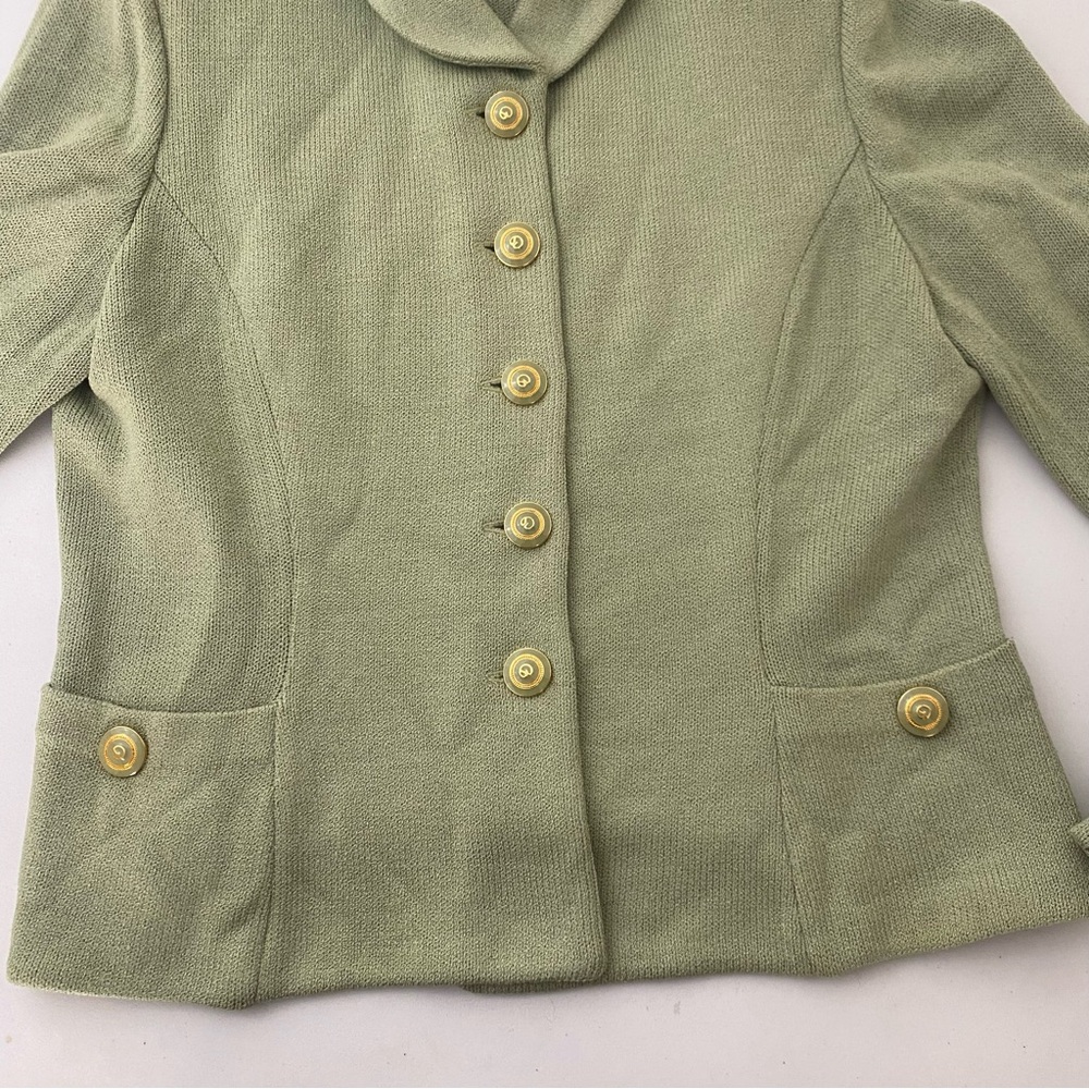 St. John Green Button Down Jacket - image 4